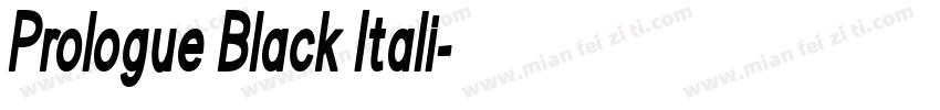 Prologue Black Itali字体转换